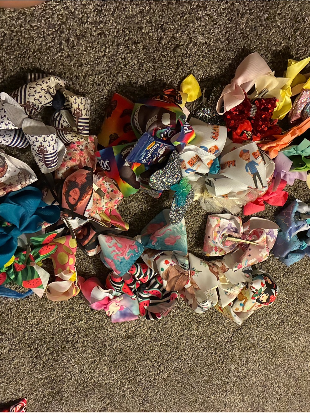 Kids Multi-Color Hair Bow Set -